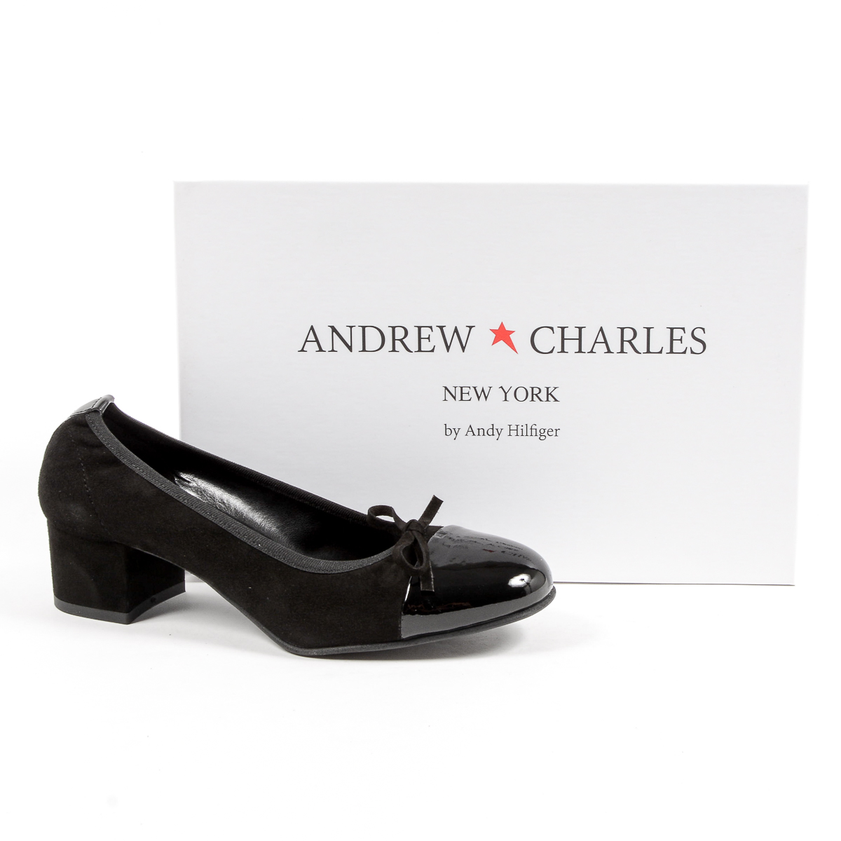 Andrew Charles Womens Ballerina Black FLORENCE
