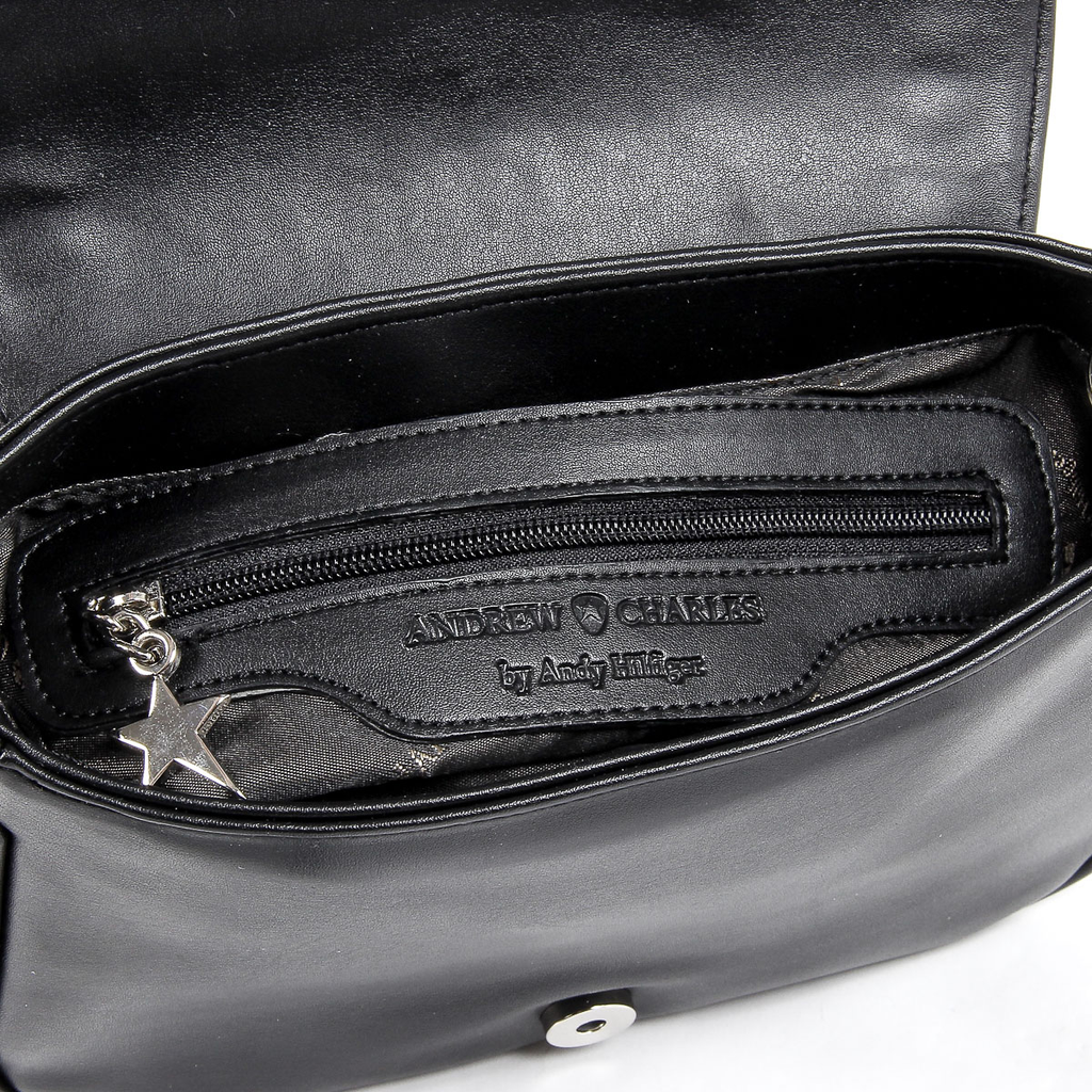 Bolso de mano Andrew Charles para mujer, color negro, SKYLA