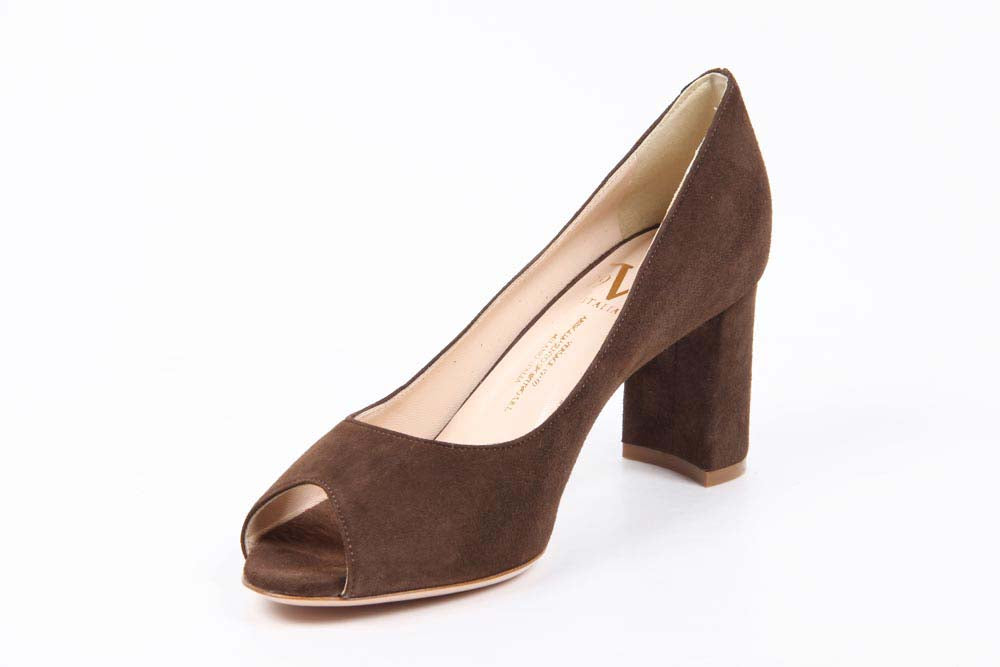 V 1969 Italia Zapatos de tacón para mujer con punta abierta 5618 VAL75 PE CAM15ISTR CAMOSCIO ISTRICE