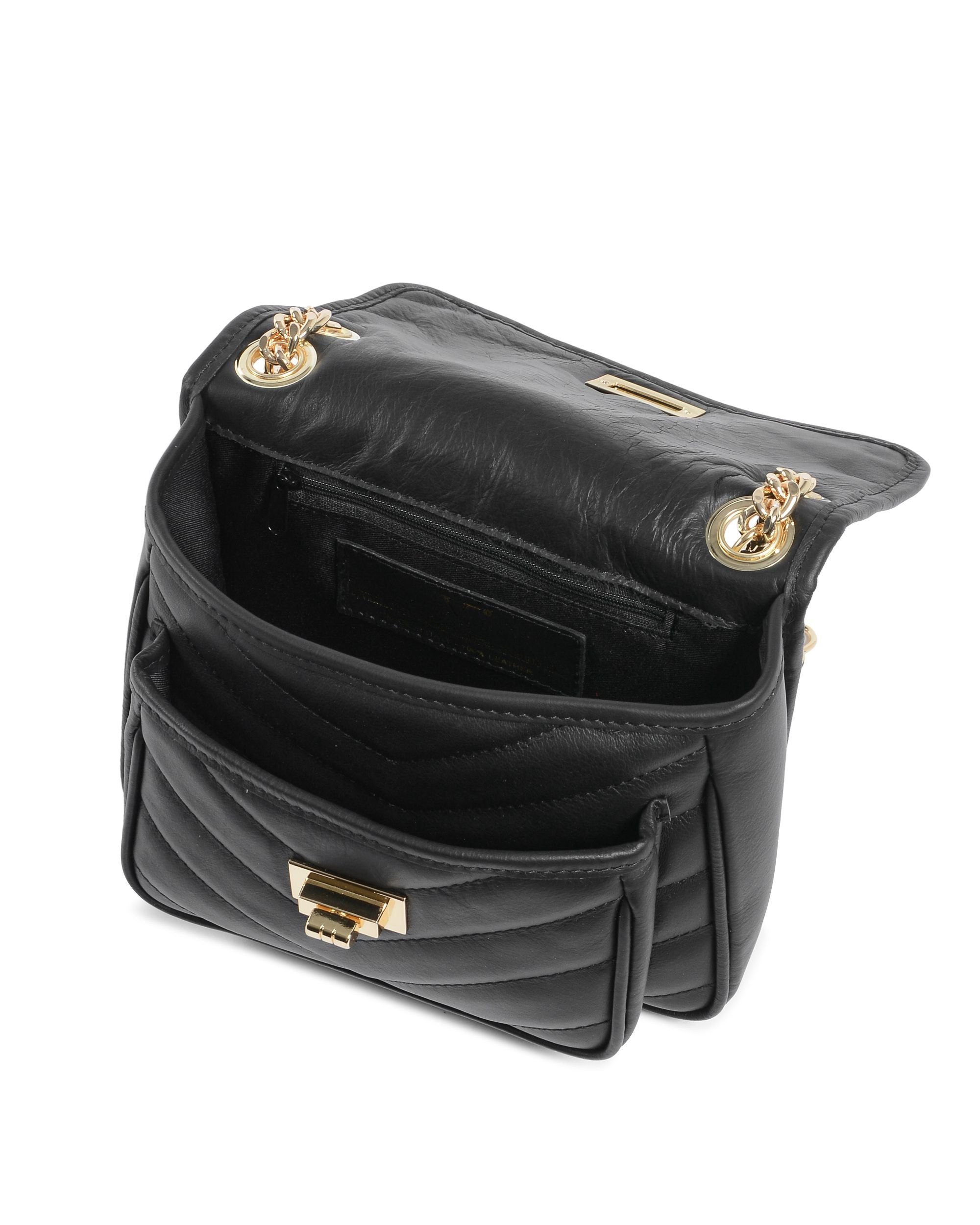 Bolso de mano para mujer V Italia negro 10507 SAUVAGE NERO