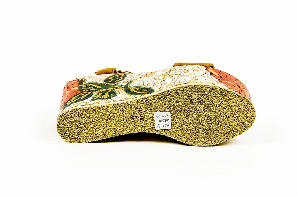 Sandalia de cuña con tira al tobillo para mujer Lisa Corti W LISA SUEDE CUOIO