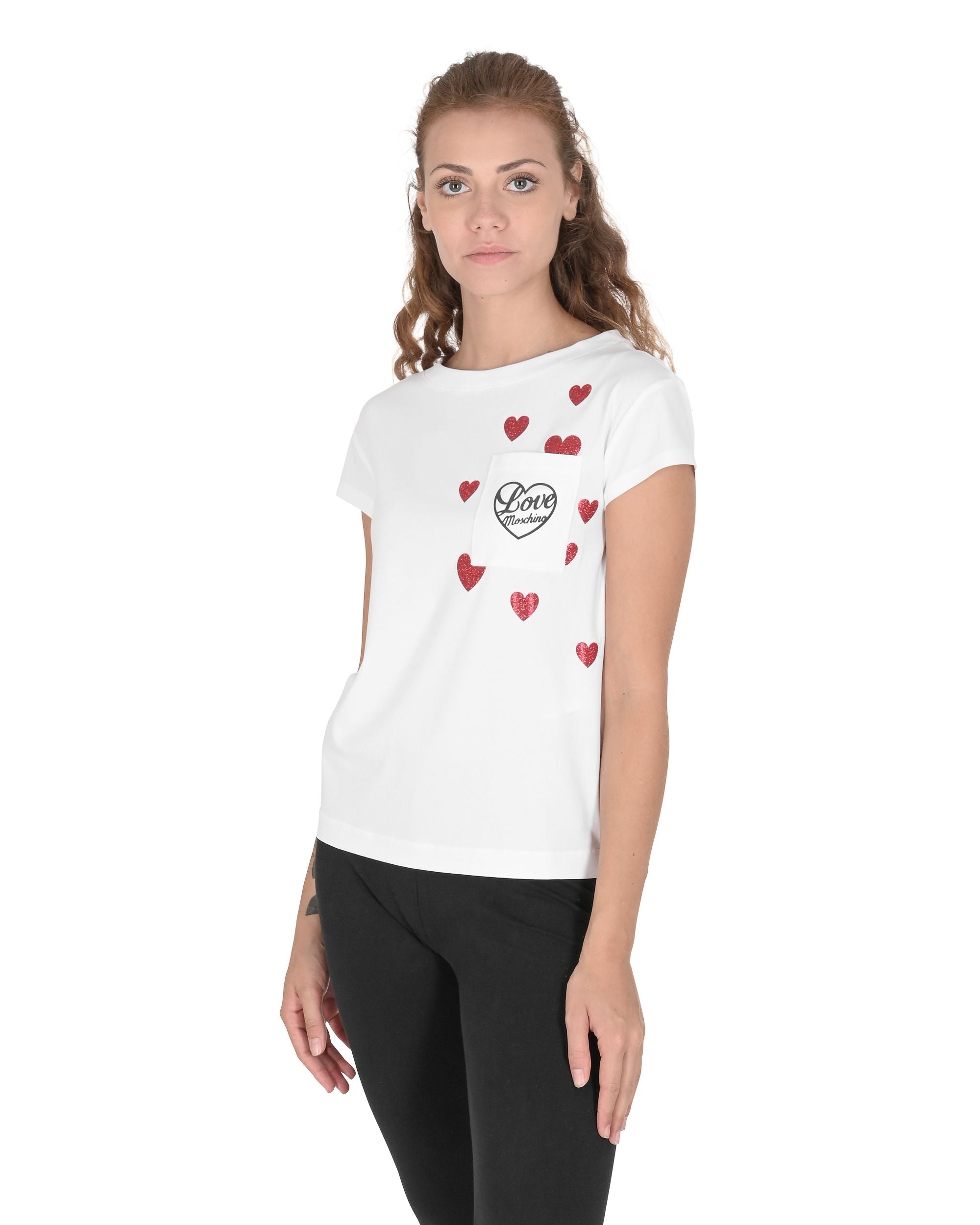 Camiseta de mujer Love Moschino W 4 F30 2O E 2264 A00 BLANCO ÓPTICO