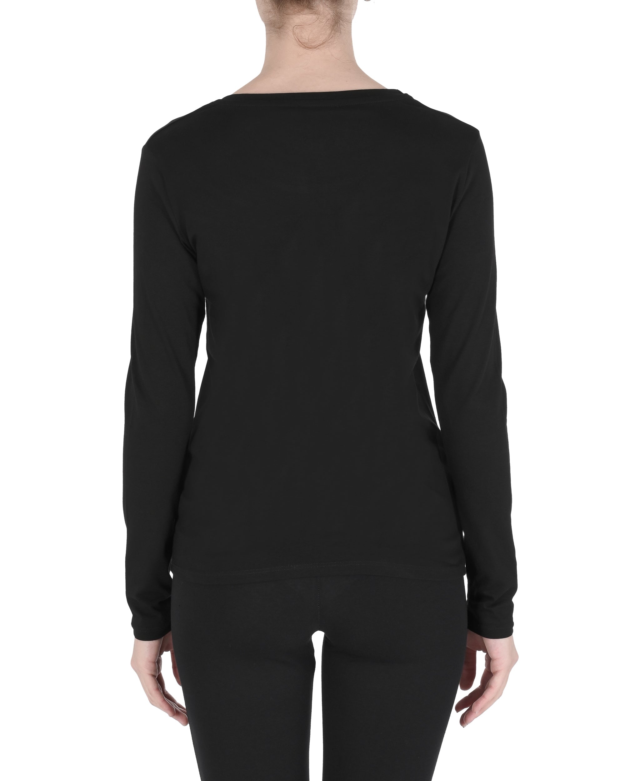 Camiseta de mujer 19V69 Italia ANGELICA NEGRA