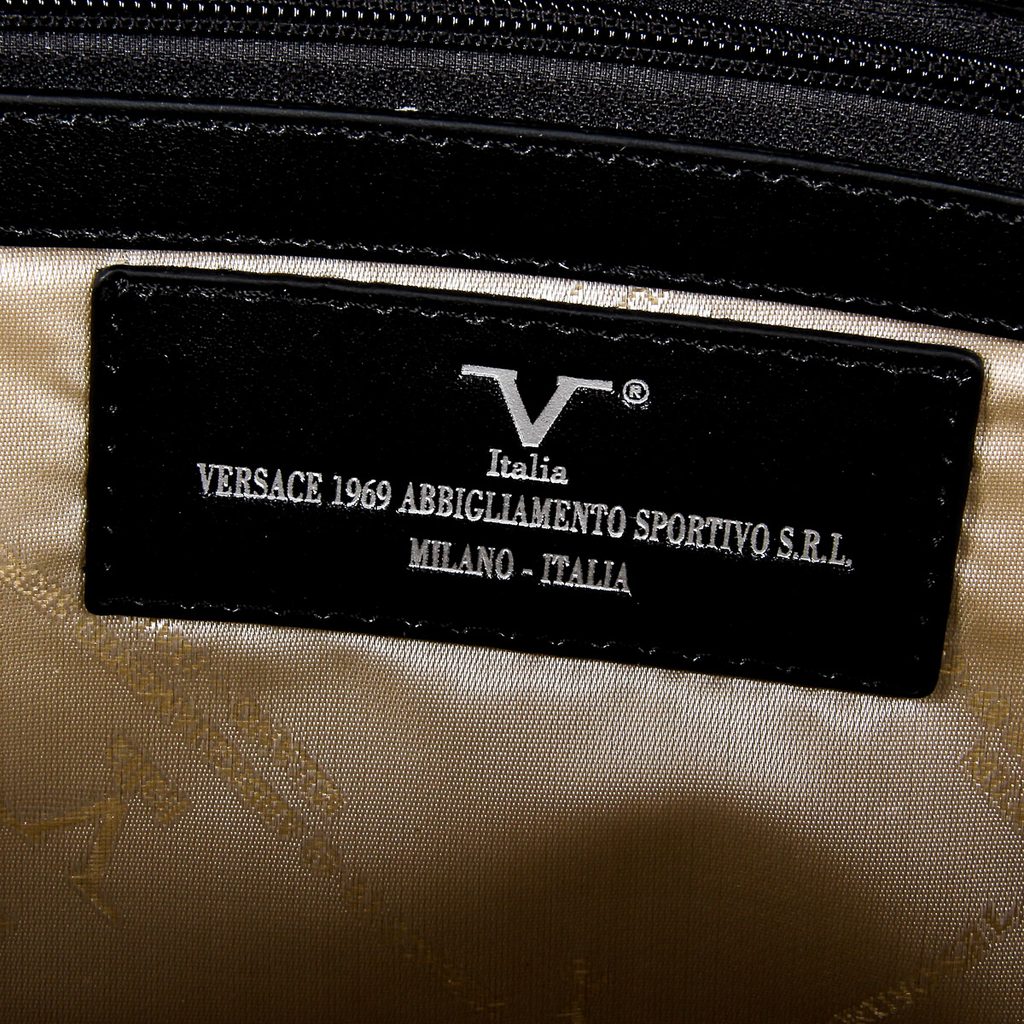 Bolso de mano para hombre V 1969 Italia negro EVAN