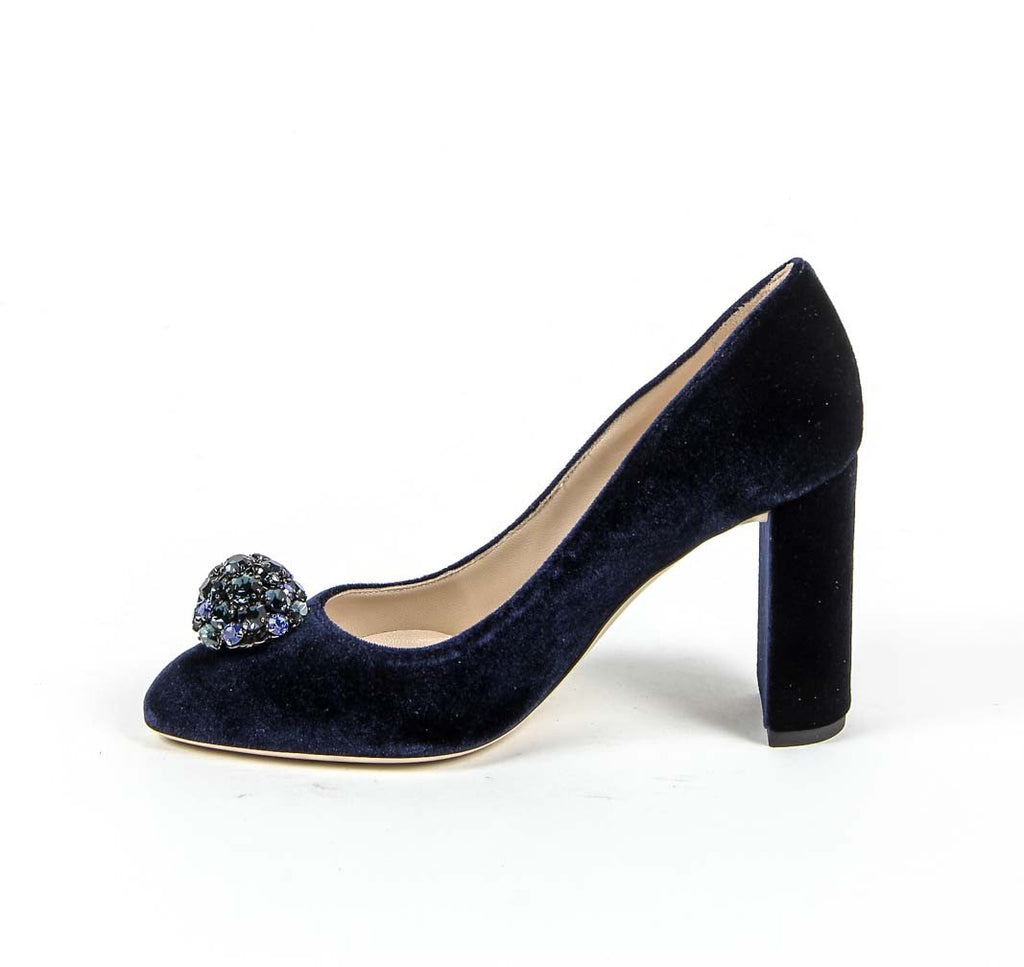 Zapatos de salón para mujer V 1969 Italia 3102045 VELLUTO BLU ROYAL
