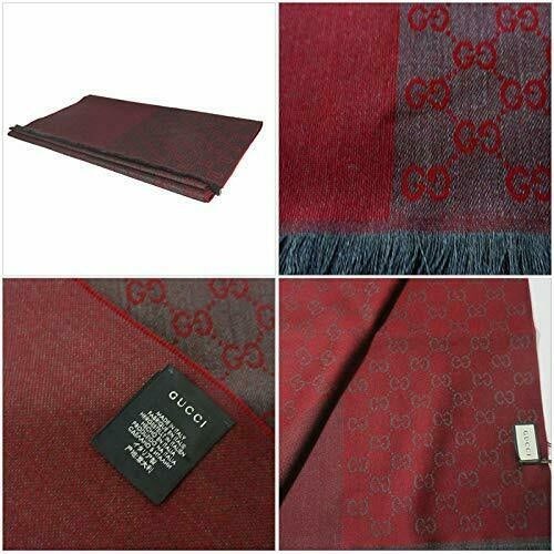 Bufanda Gucci para hombre 40x180 rojo y negro