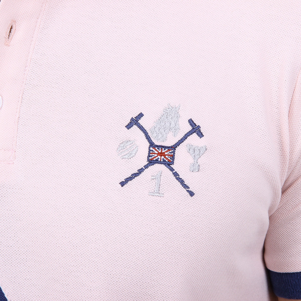 Polo Ufford & Suffolk Polo Club para hombre, manga corta, US004 ROSA