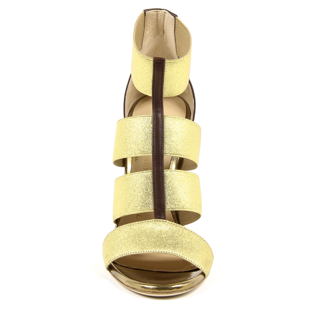 V 1969 Italia Womens Ankle Strap Sandal Gold ELSA