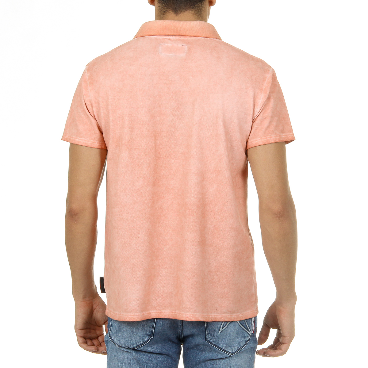 Polo Andrew Charles para hombre de manga corta naranja SIMBA