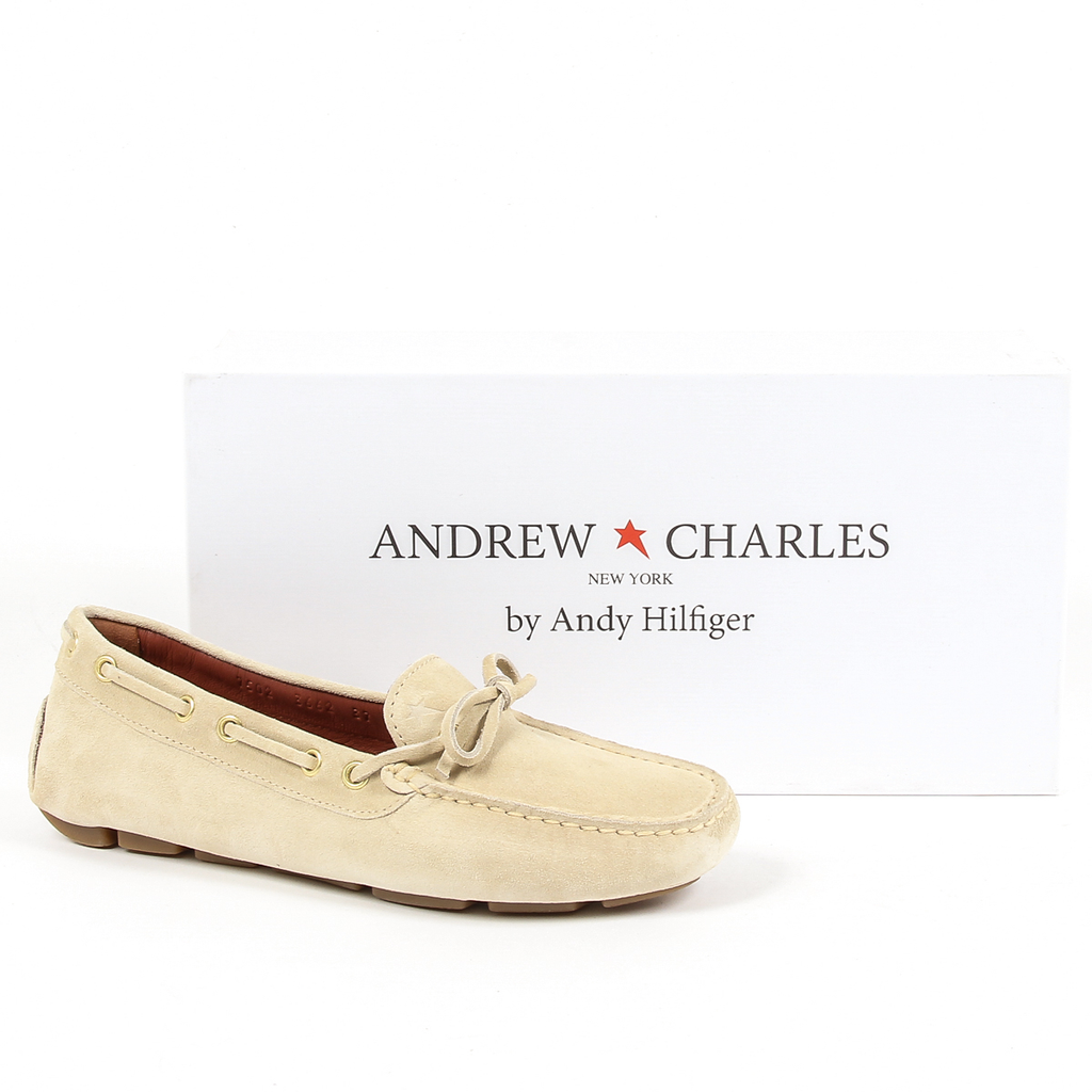 Mocasín Andrew Charles para mujer Beige CAMILLA