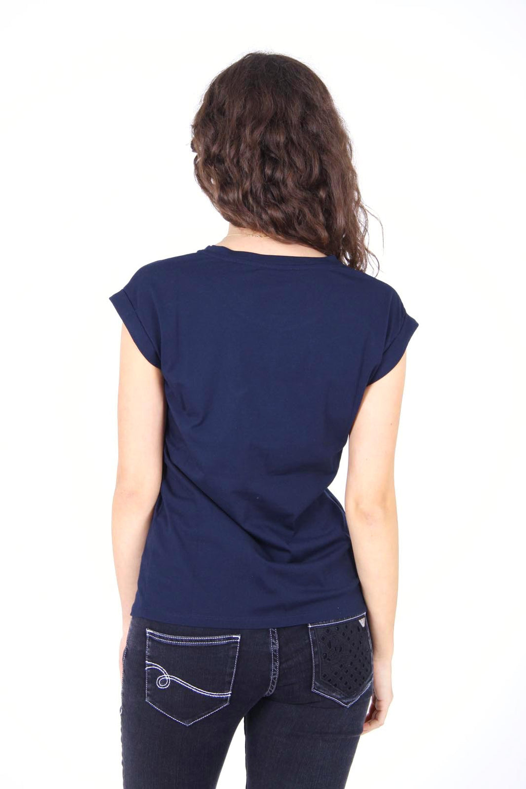 Camiseta de manga corta para mujer Emporio Armani AGH76 CZ N5