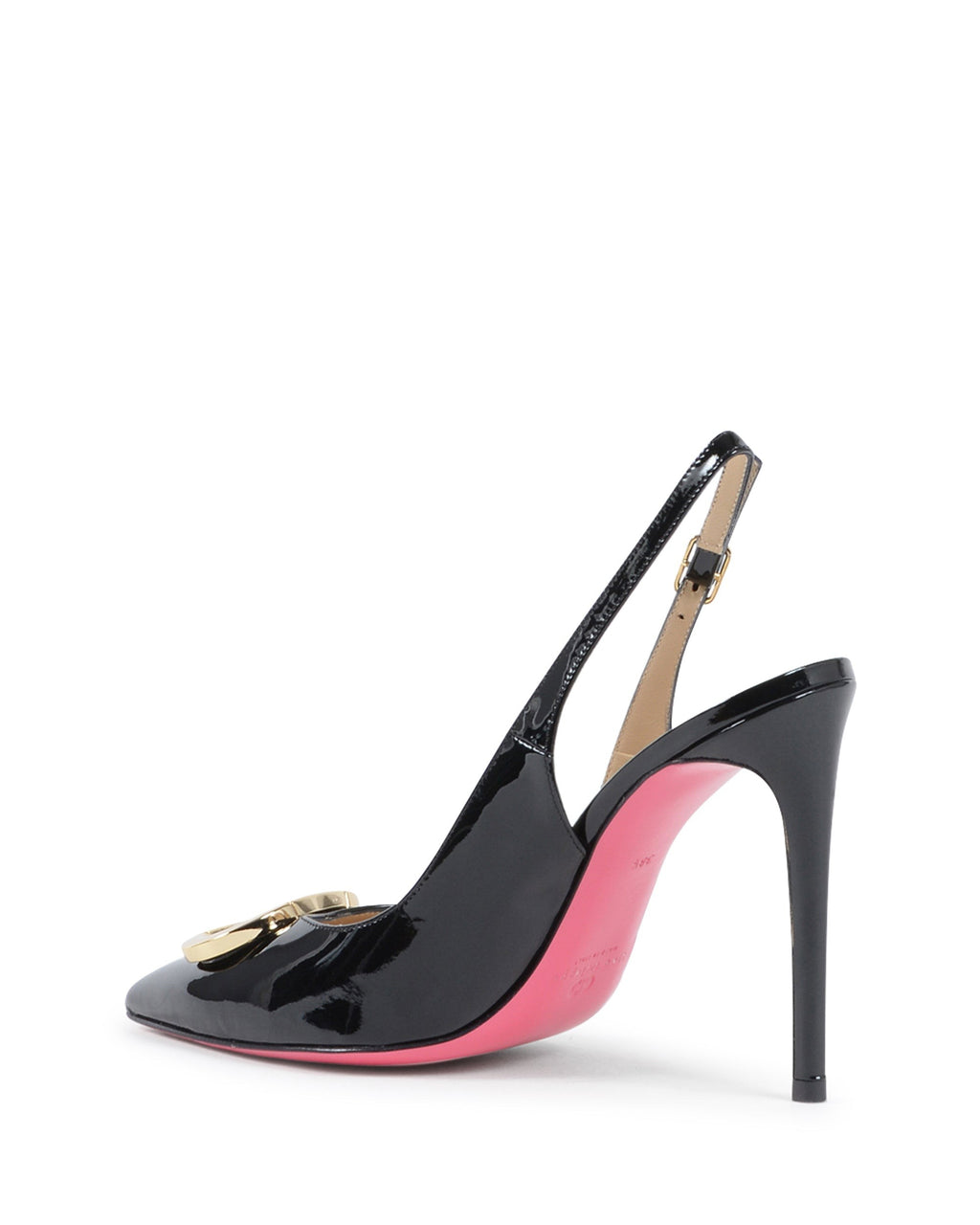 Slinky Logo Slingback - Paint Black