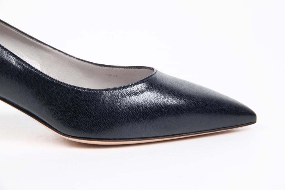 V 1969 Italia Zapatos de salón con tacón bajo para mujer 5534-LID55 PE ELIOS15BL CAPRETTO ELIOS BLU PRUSSI