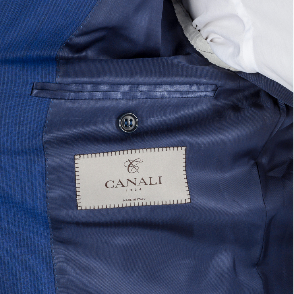 Canali Mens Suit Long Sleeves Blue
