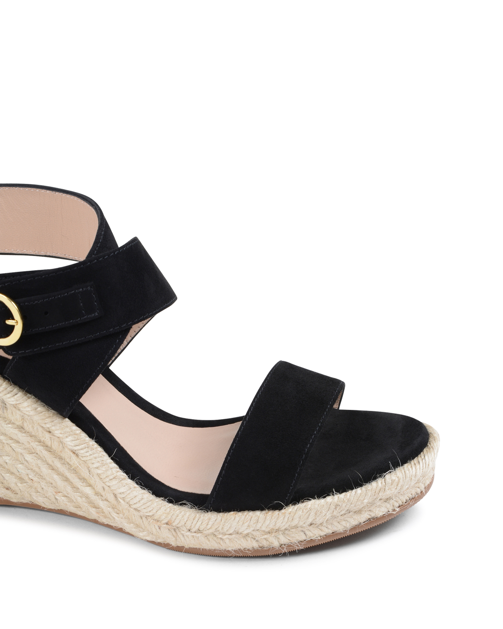 Stuart Weitzman Sandalia de cuña para mujer negra LEXIA