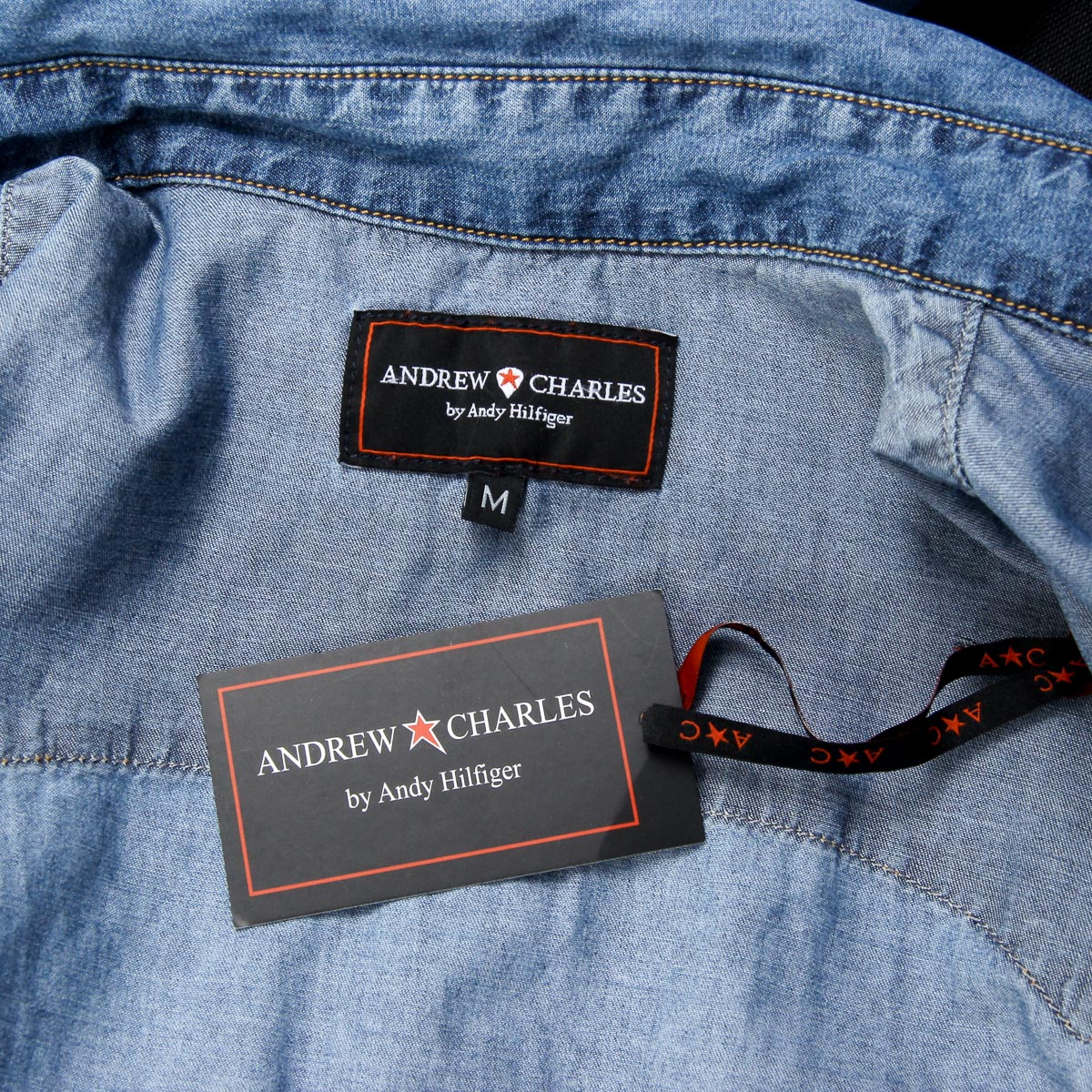 Camisa vaquera de manga larga para hombre de Andrew Charles CAMILIA