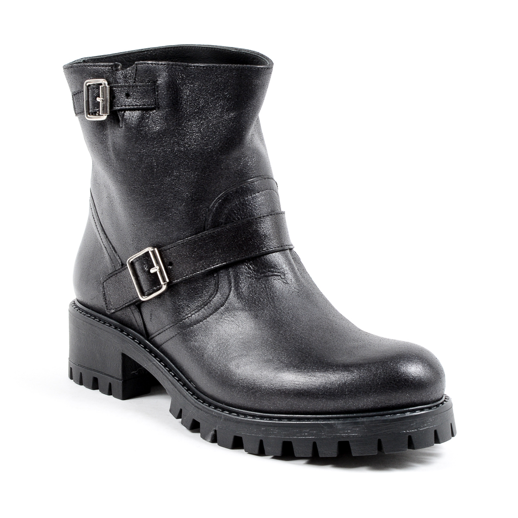 V 1969 Italia Bota corta para mujer negra AMALFI