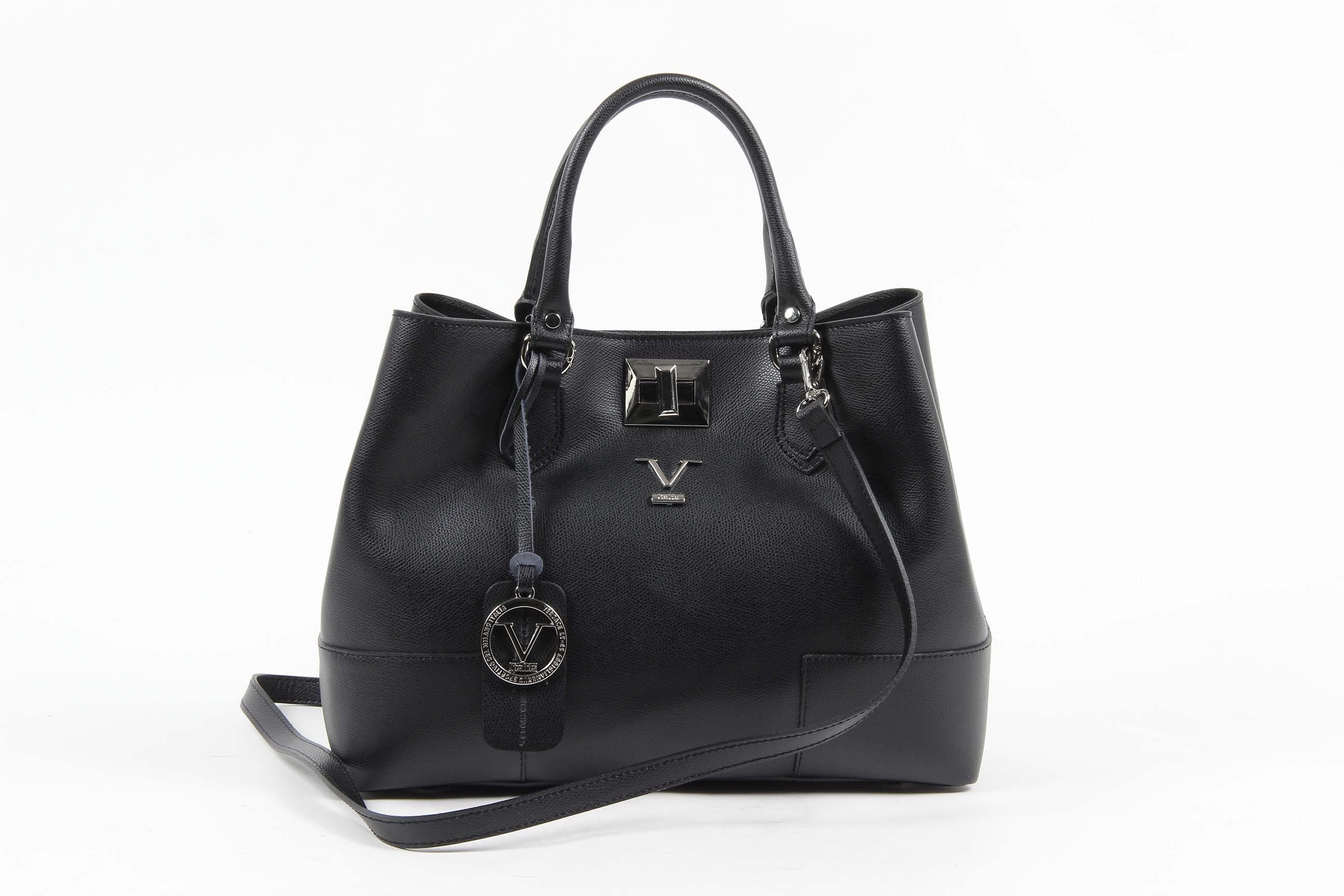 Bolso de mano para mujer V 1969 Italia V013-S SAFFIANO NEGRO