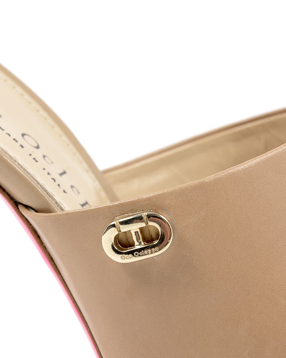 Sandalia tipo mule para mujer Dee Ocleppo 5103123 AGNELLATO CAMEL