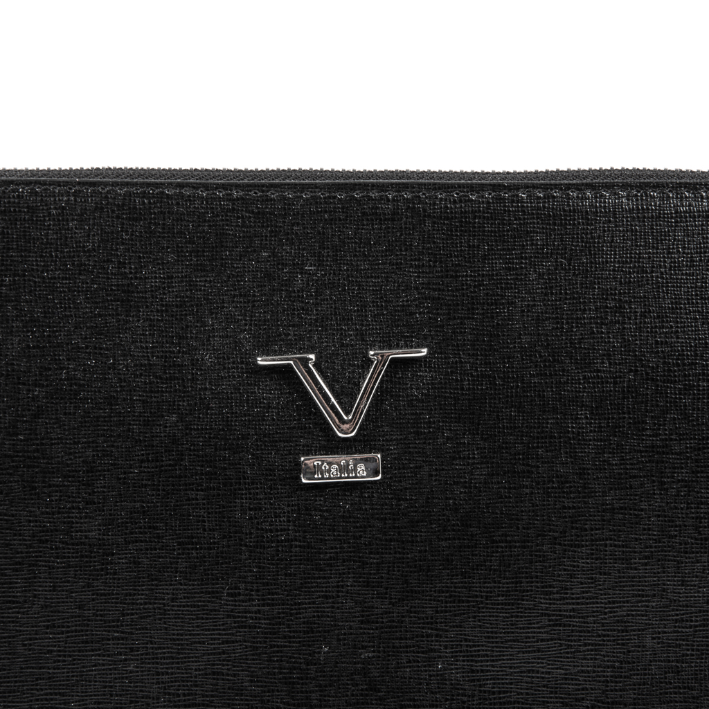 Bolso de mano para mujer V 1969 Italia, color negro y lima
