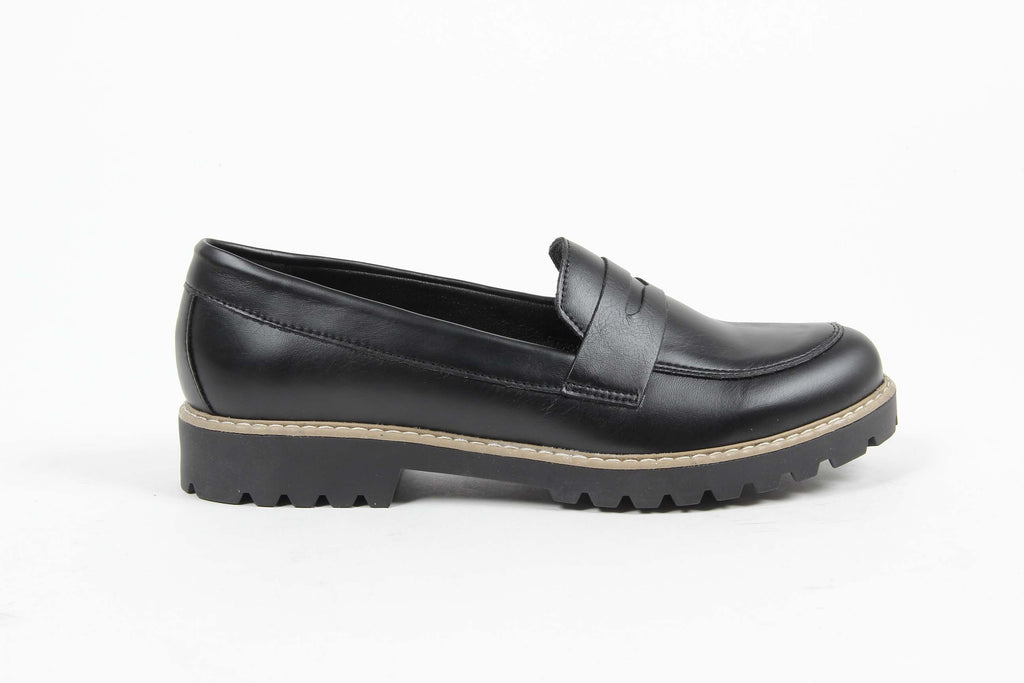 Mocasines italianos para mujer V 1969 MARGIE 3 PRINC. NERO
