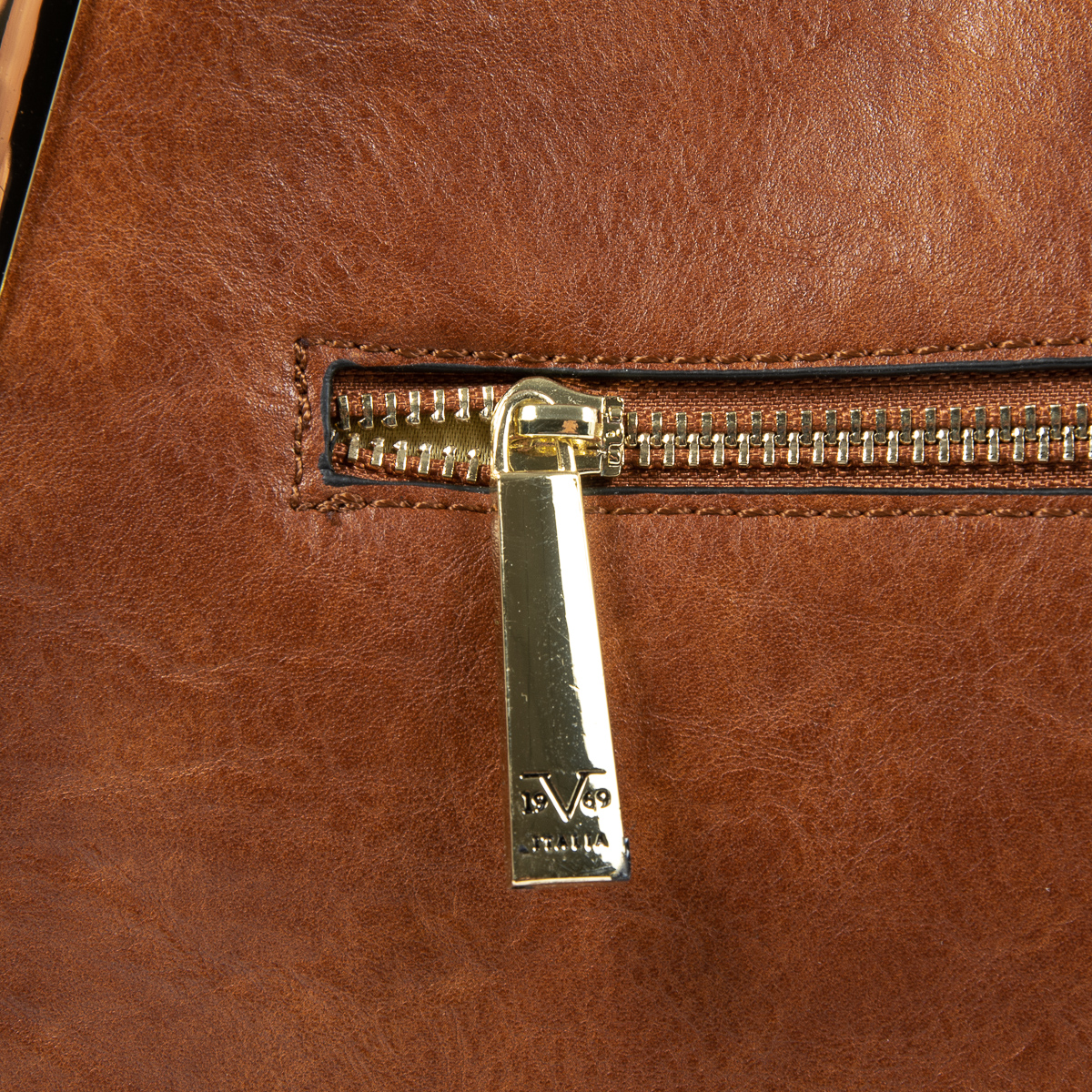 Bolso de mano para mujer V 1969 Italia marrón REBECCA