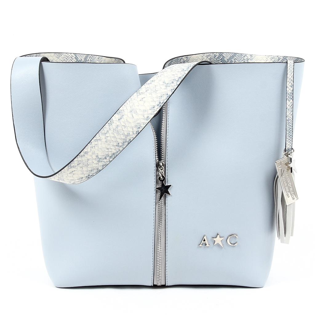 Andrew Charles Womens Handbag Light Blue JANE
