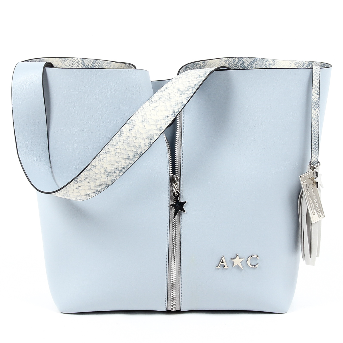Andrew Charles Womens Handbag Light Blue JANE
