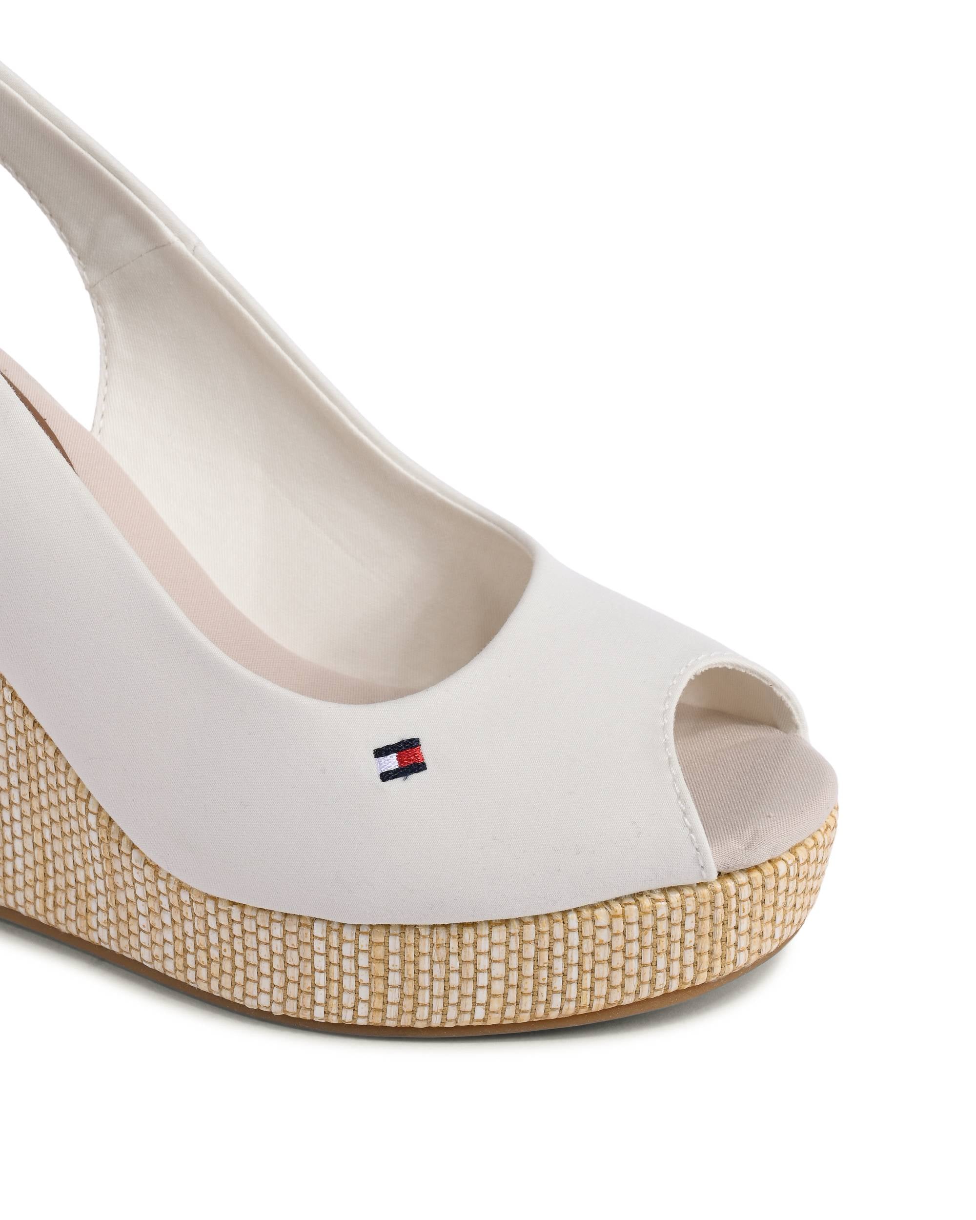Tommy Hilfiger - Sandalias de cuña para mujer, color blanco, FW0FW04789YBI