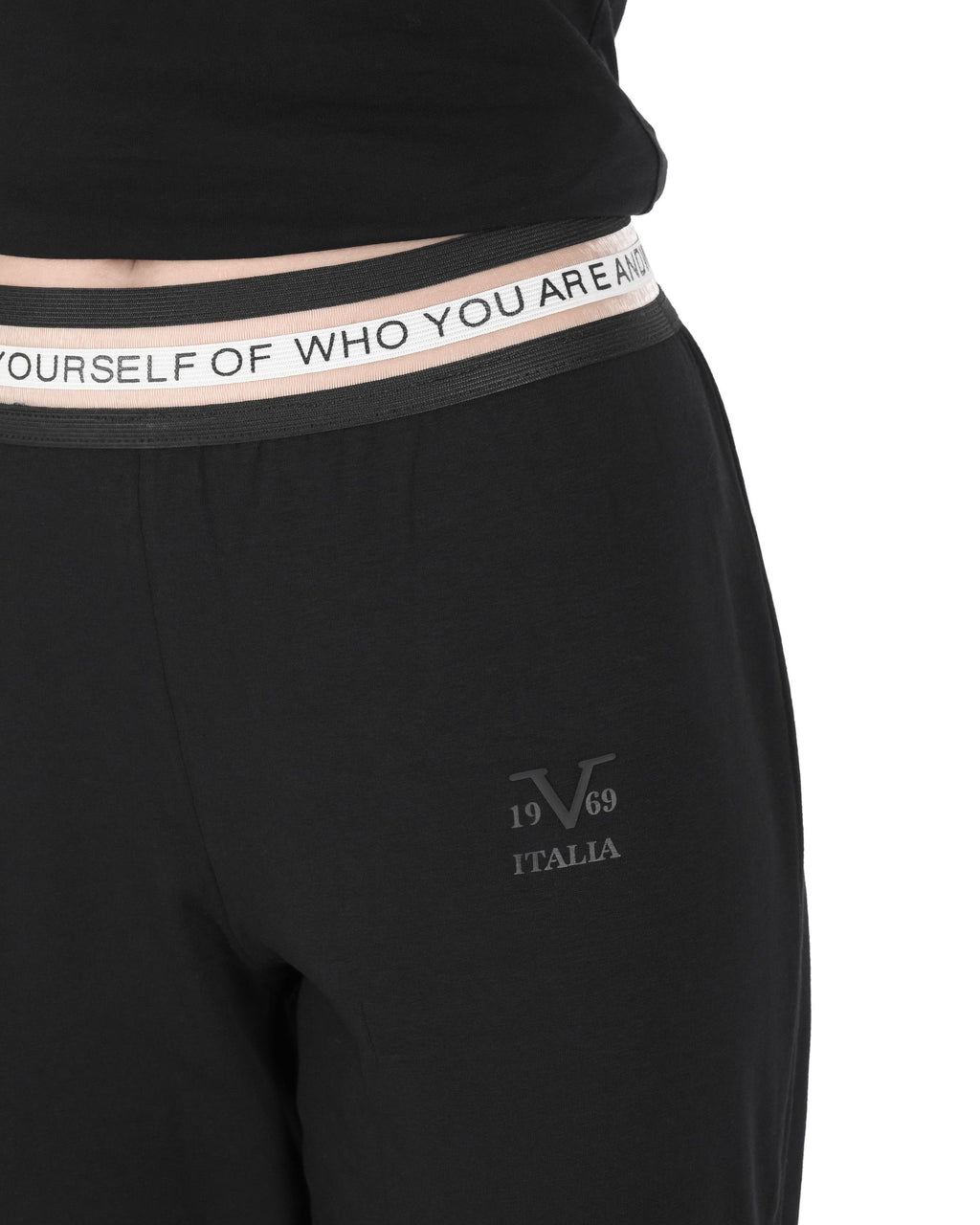 19V69 Italia Joggers para mujer QUOTE BLACK