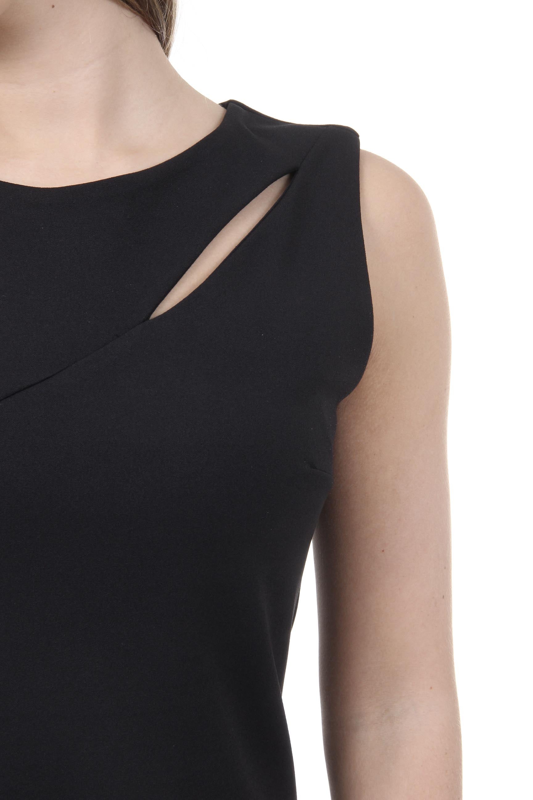 Vestido de mujer V 1969 Italia ABITO VARDY TESS. BUCEO CREPÉ NERO