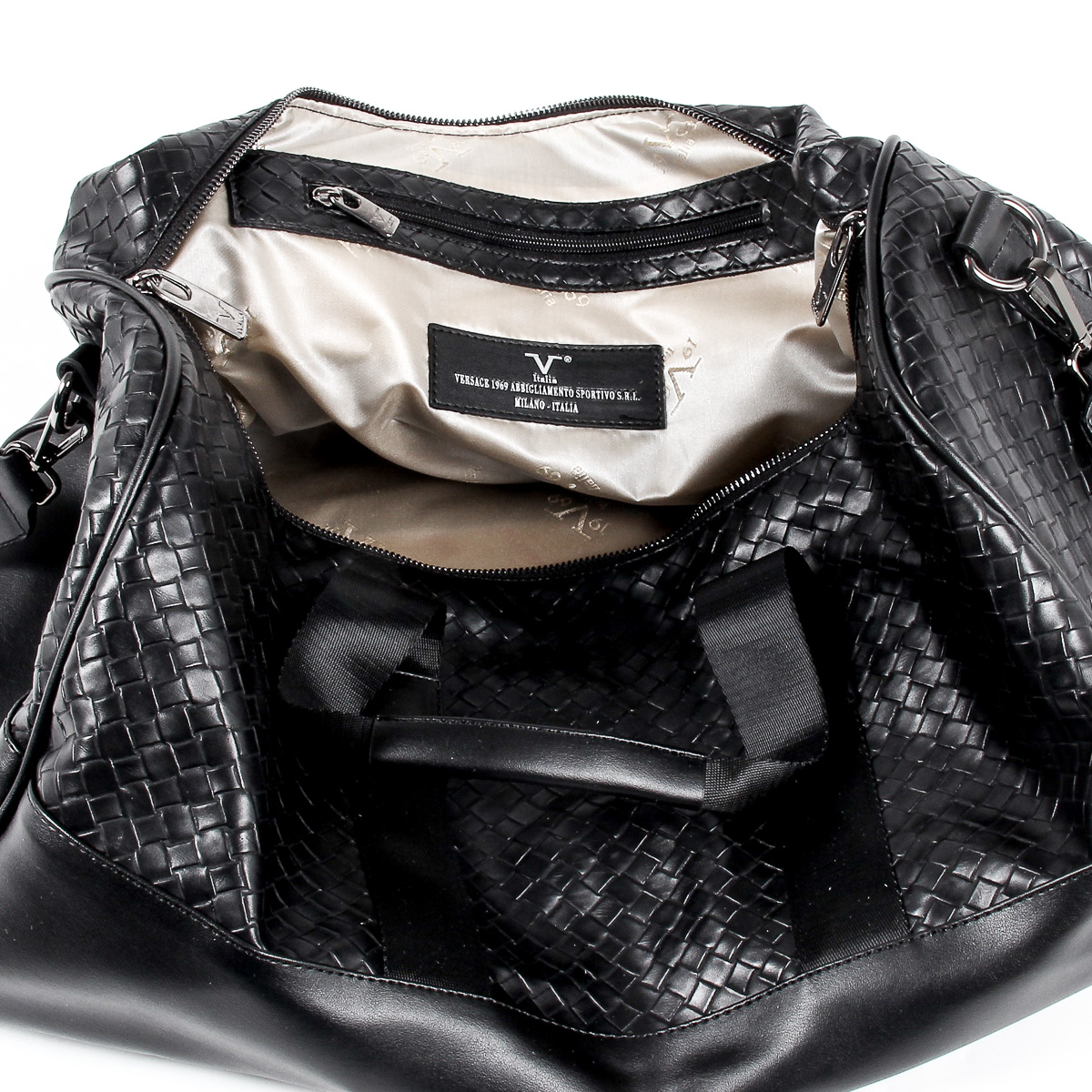 Bolso de mano para hombre V 1969 Italia, color negro, de Jeff