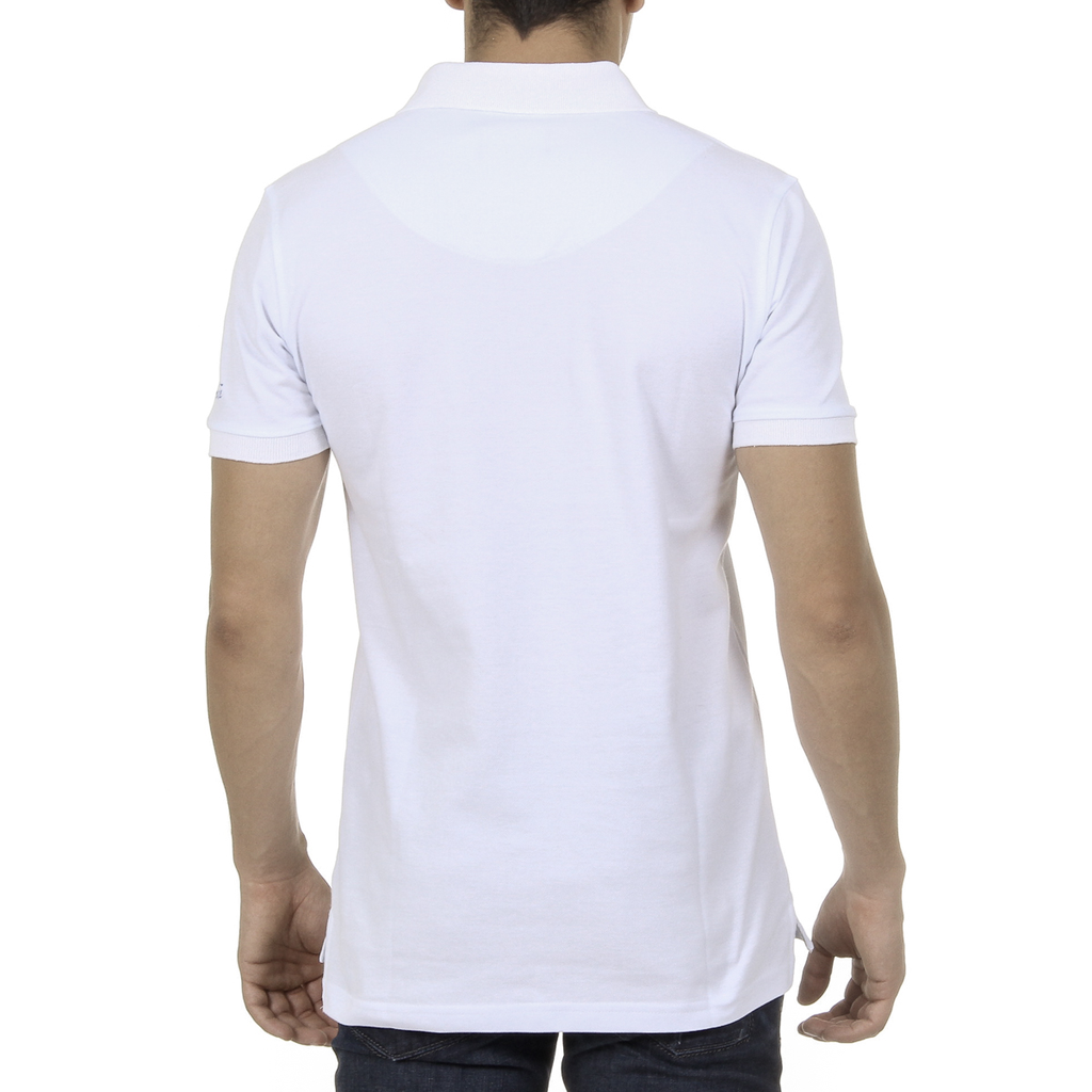 Polo Ufford & Suffolk Polo Club para hombre, manga corta, US026, blanco