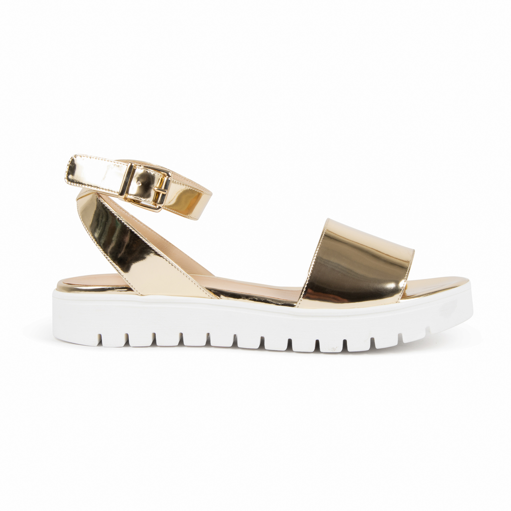 V1969 Italia Womens Platform Sandal Platinum E3128 SPECCHIO STOP MET PLATINO