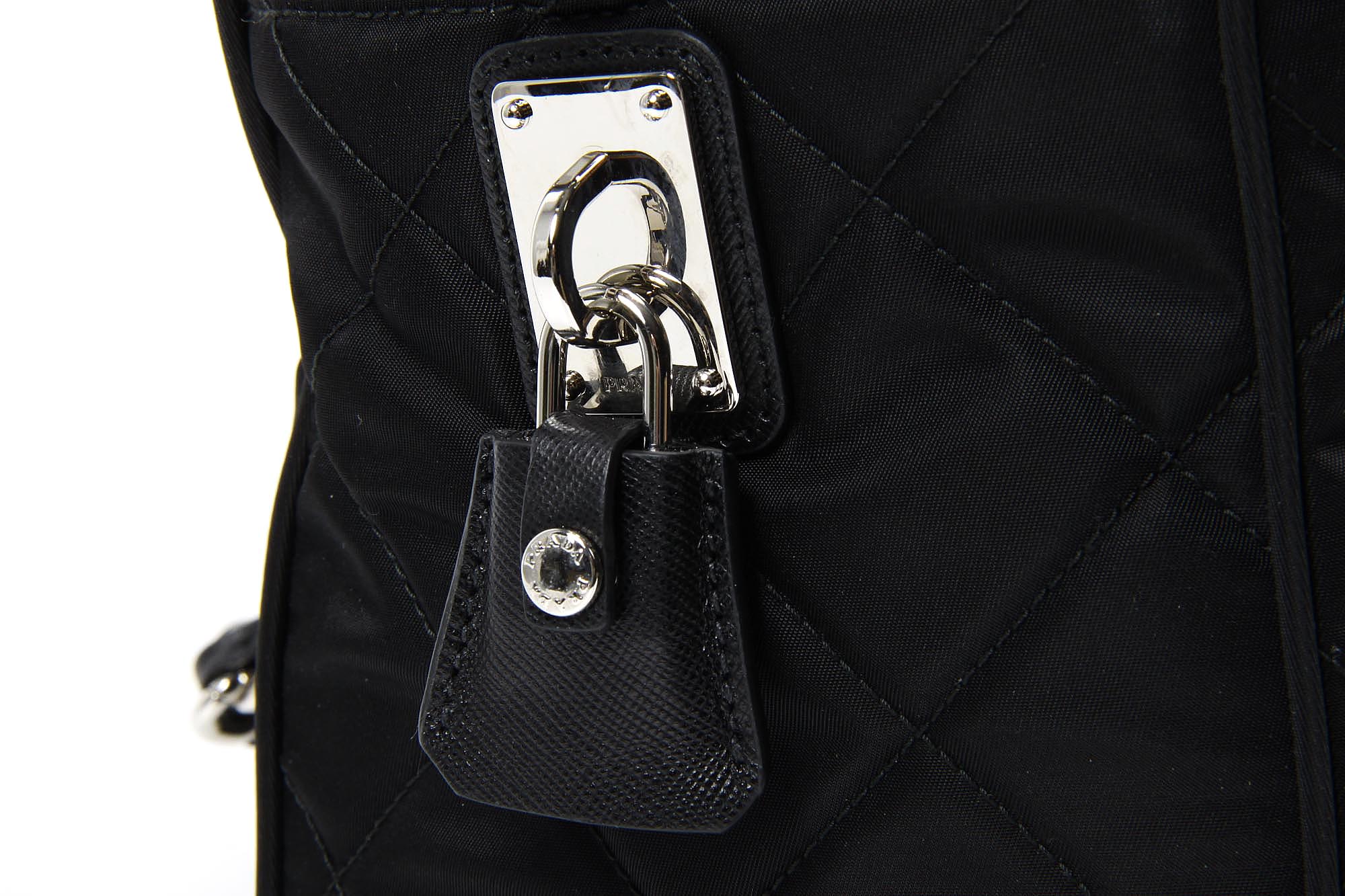 Bolso acolchado Prada BL0774 Nero Tessuto Impuntu