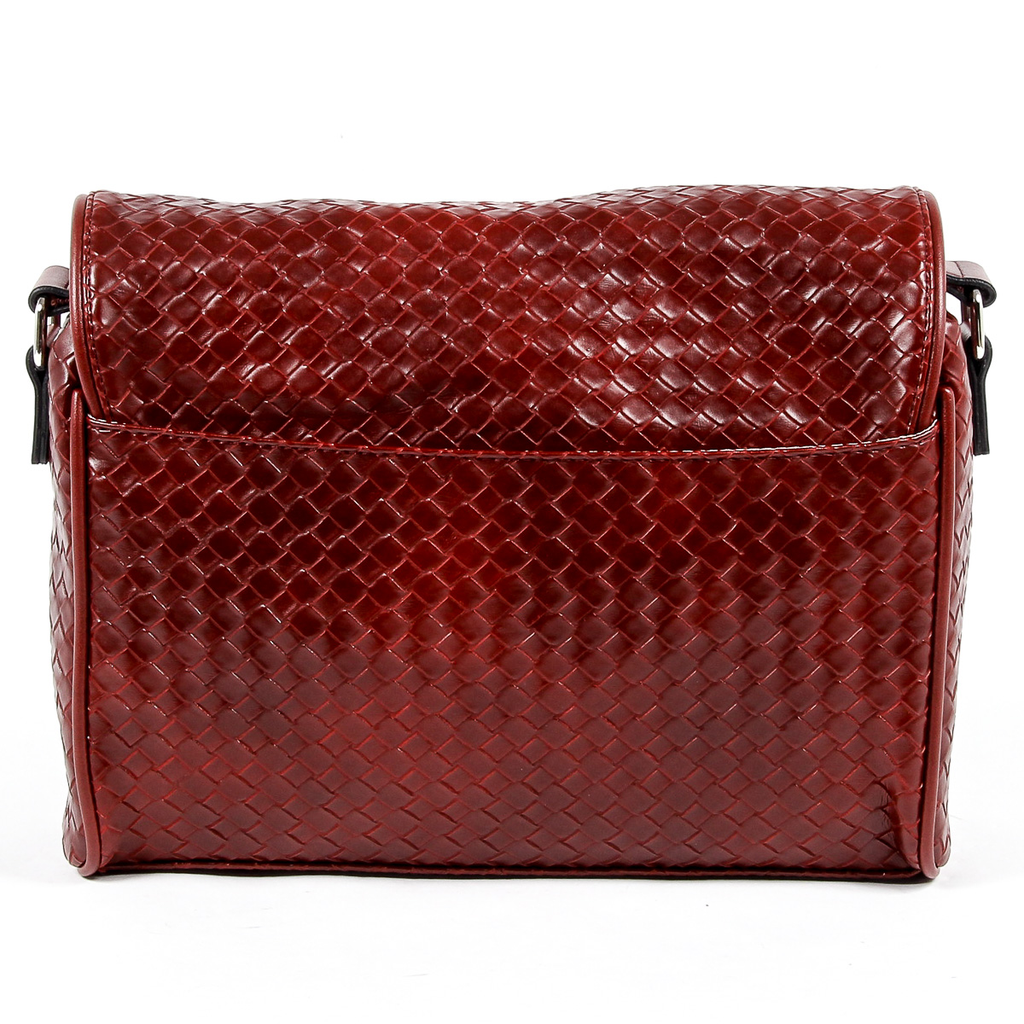 Bolso de mano para hombre V 1969 Italia rojo oscuro LEROY