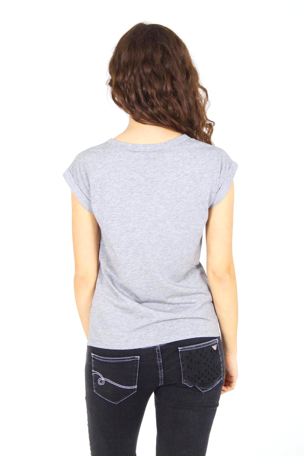 Camiseta de manga corta para mujer Emporio Armani AGH64 CQ C2