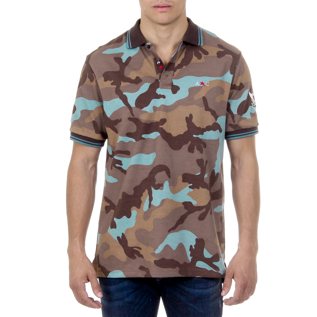 Polo Andrew Charles de manga corta para hombre, multicolor, STEVE