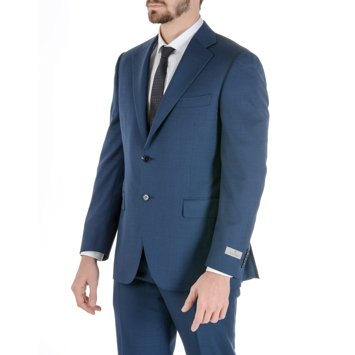 Traje Canali para hombre de manga larga azul