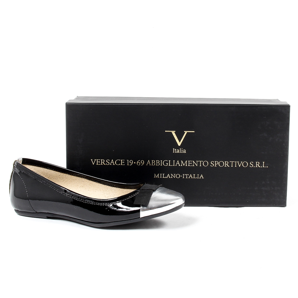 V 1969 Italia Womens Ballerina Black GEMMA