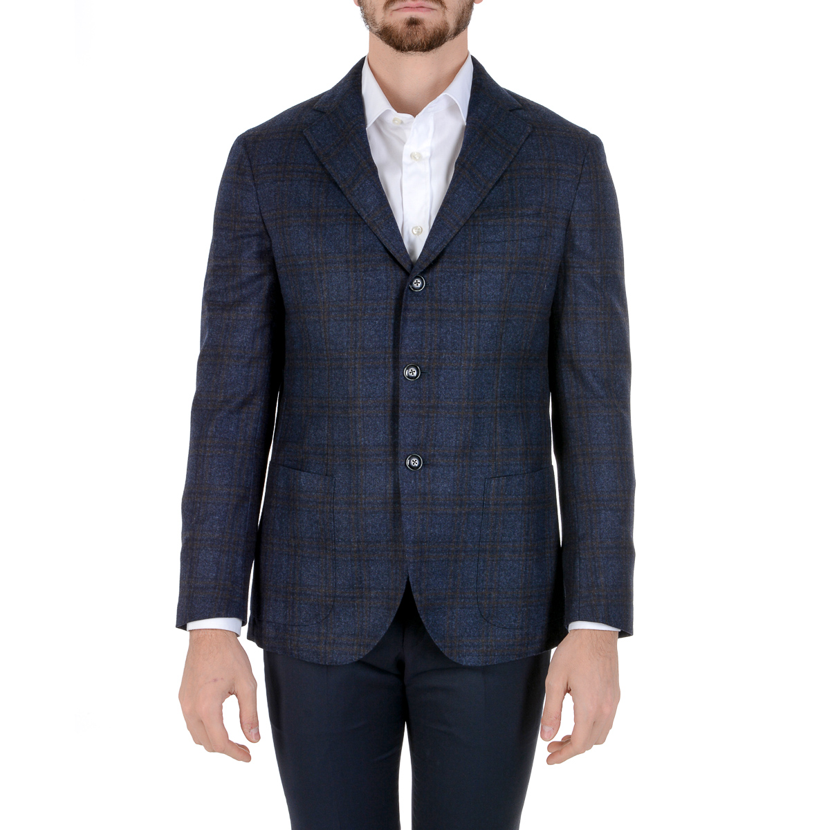 Chaqueta Barba Napoli para hombre de manga larga azul