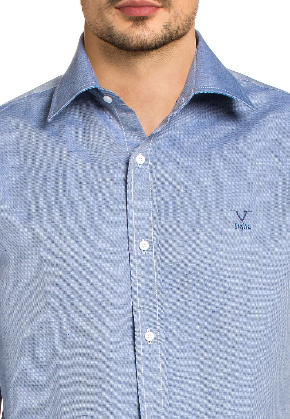 Camisa clásica moderna de corte V 1969 Italia para hombre 377 ART. 01
