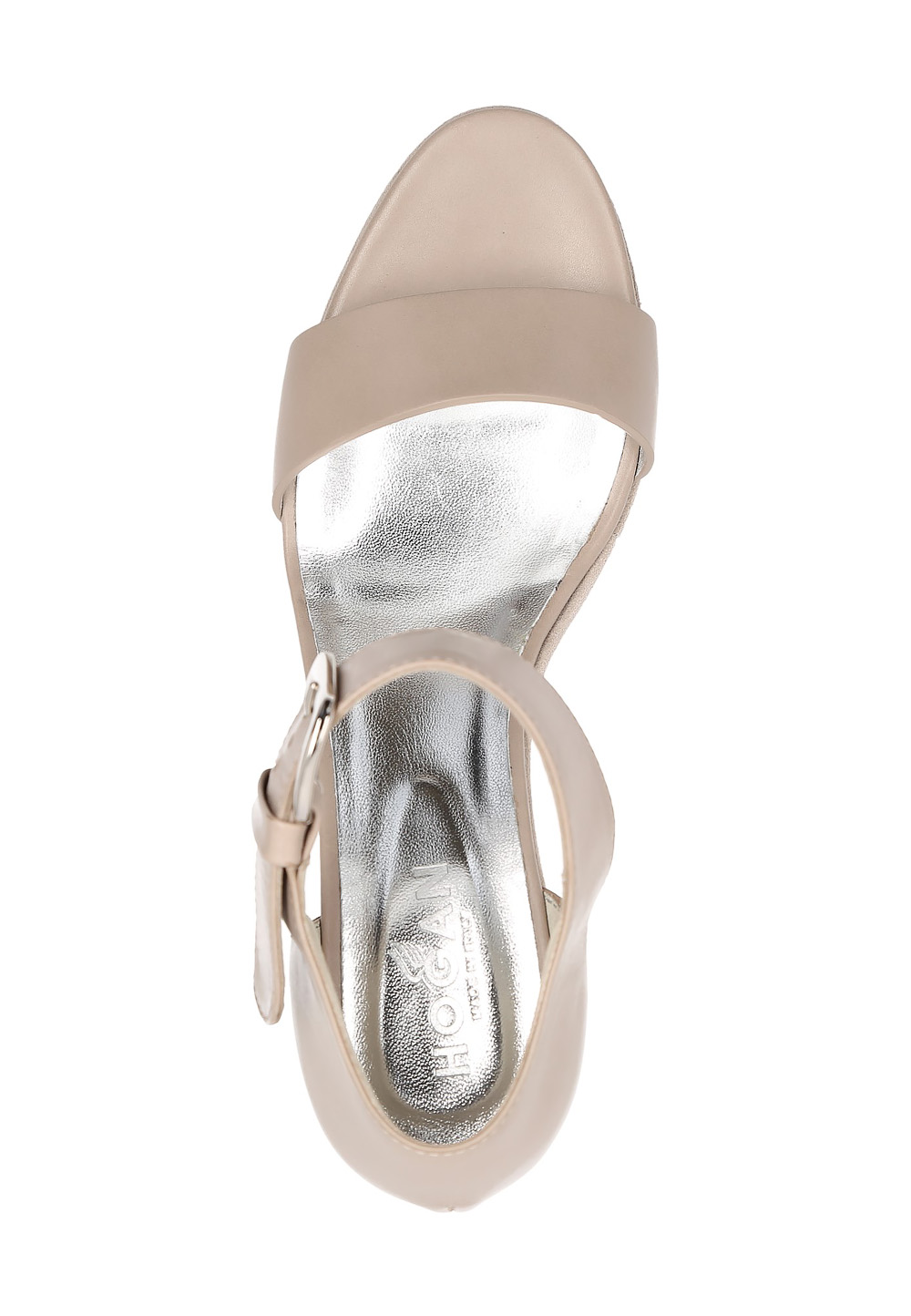 Sandalia de cuña Hogan para mujer, gris claro, HXW2000H790D0WC416
