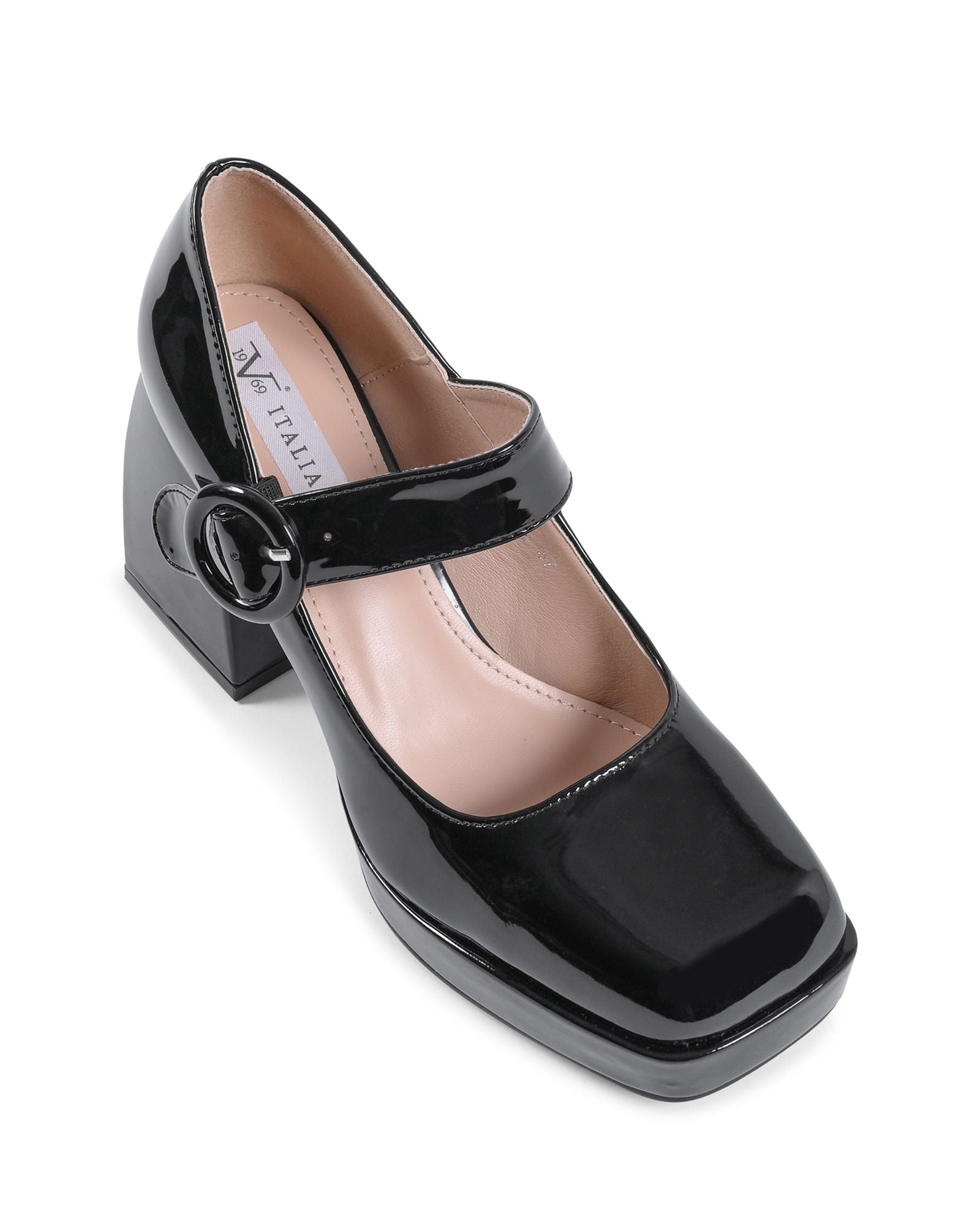 19V69 Italia Zapatos Mary Jane para mujer, color negro, J2962 NERO