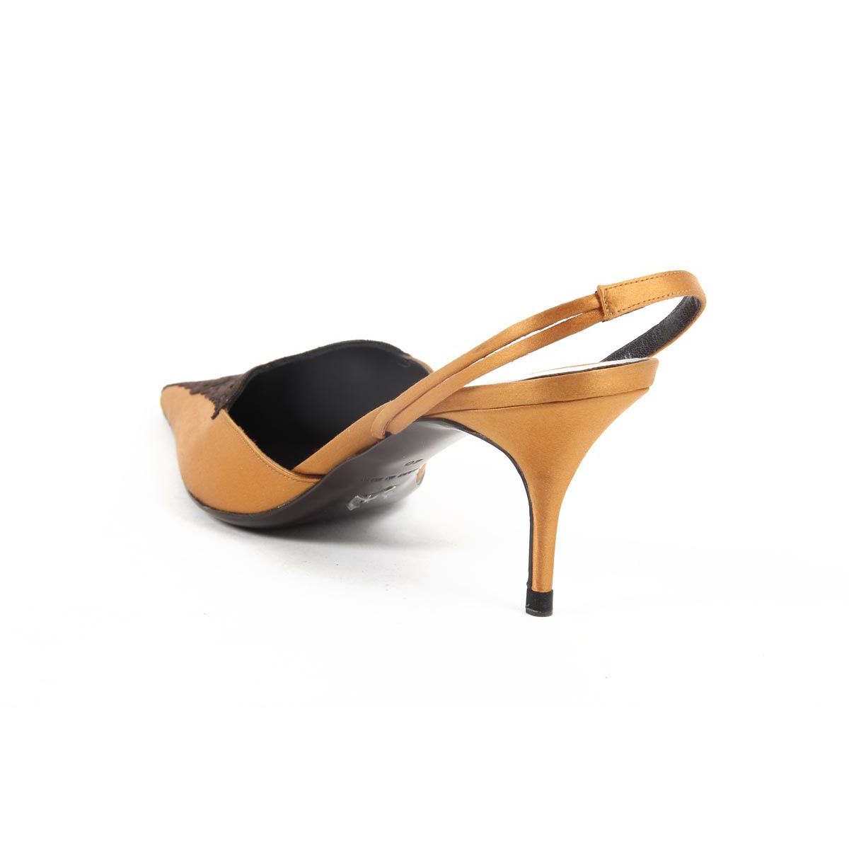 Alexandra Neel Sandalia de tira trasera para mujer ICONE NARANJA CHOCOLATE