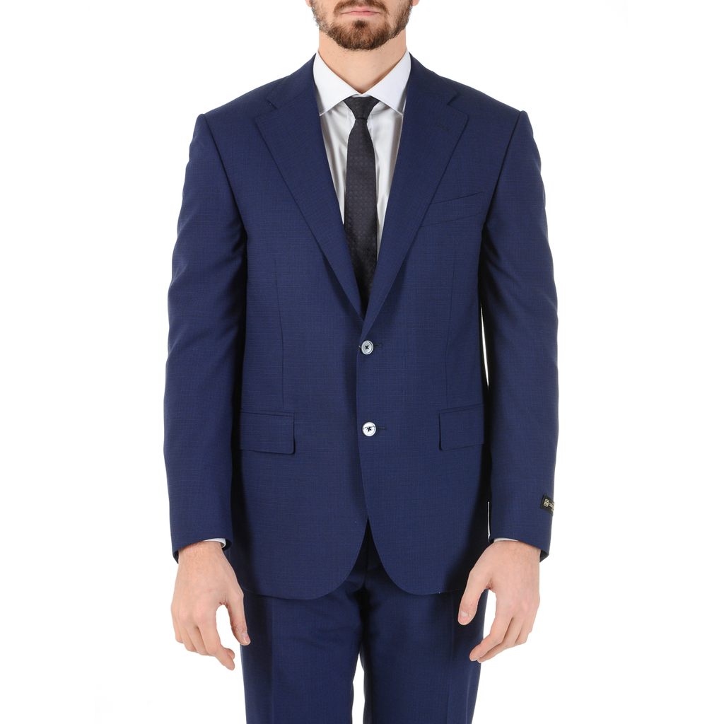 Corneliani Mens Suit Long Sleeves Blue Super 110's