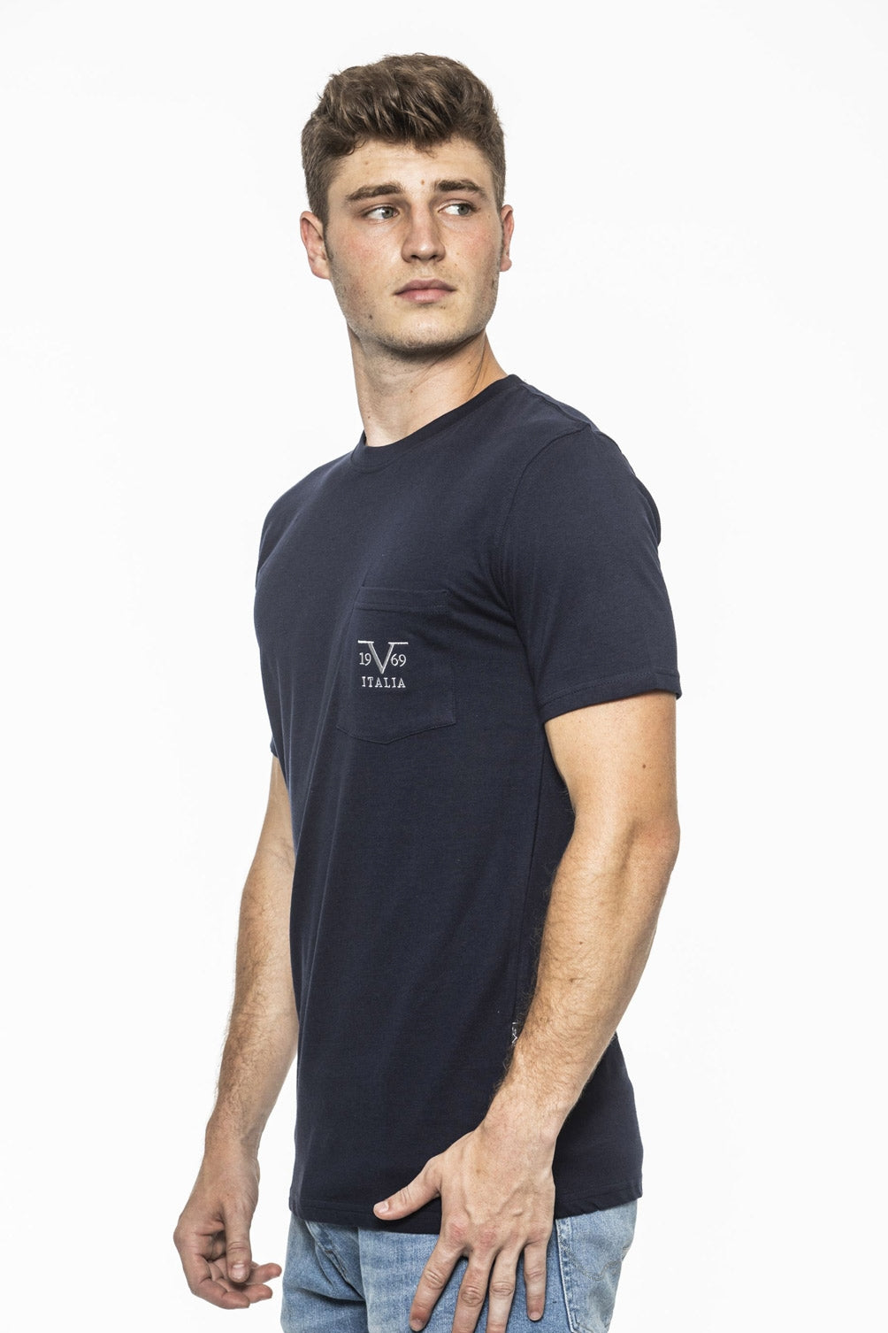 19V69 Italia Camiseta de hombre Azul IVAN AZUL MARINO