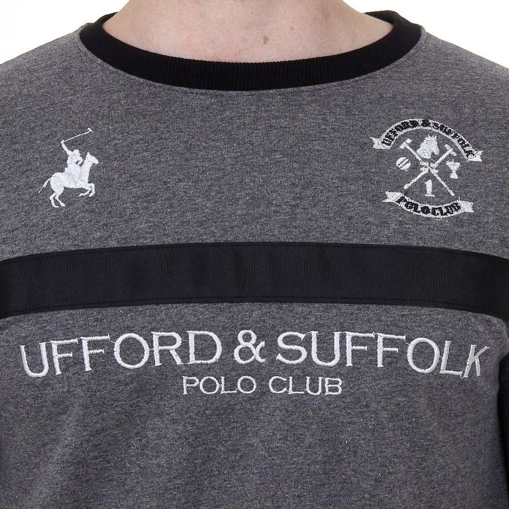 Suéter de hombre Ufford & Suffolk Polo Club de manga larga y cuello redondo