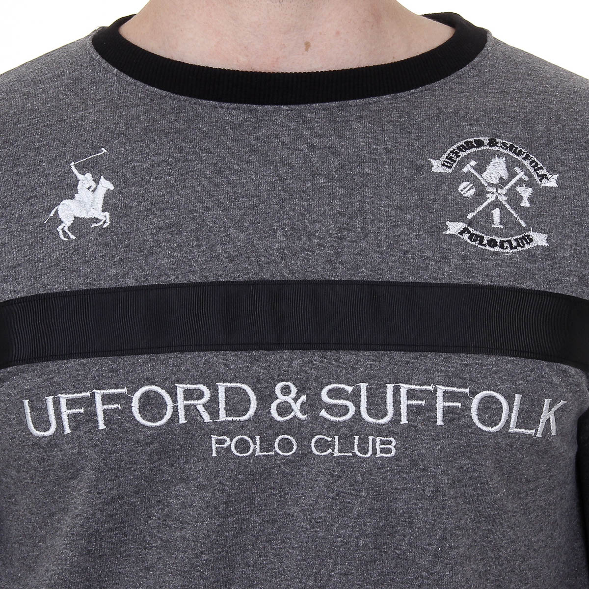 Suéter de hombre Ufford & Suffolk Polo Club de manga larga y cuello redondo