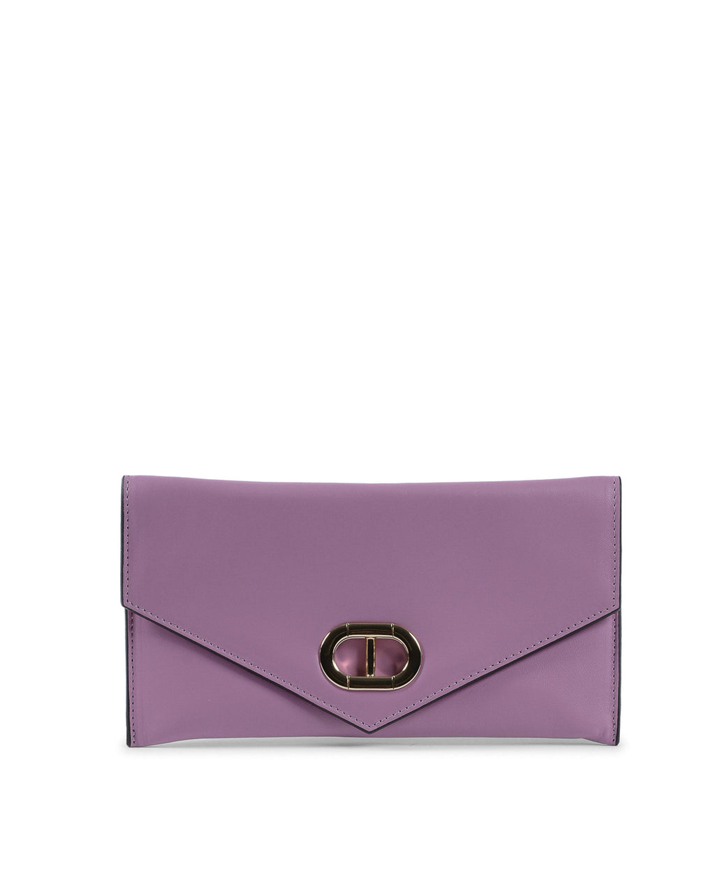 Clutch tipo sobre de piel morado